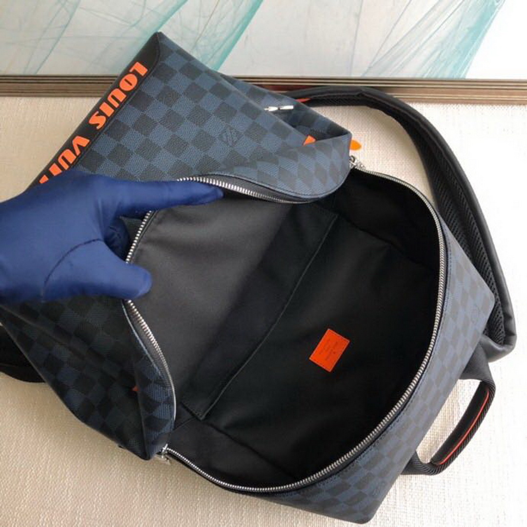 N40157 DISCOVERY BACKPACK PM, LOUIS VUITTON LV, Damier Cobalt Race canvas