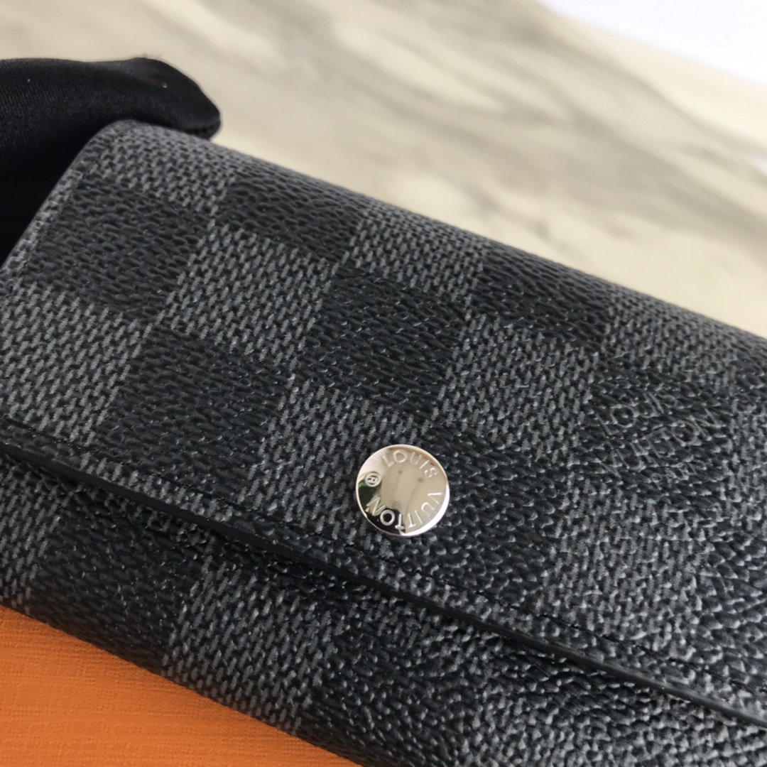N62662, 6 KEY HOLDER Damier Graphite Canvas, Louis Vuitton LV