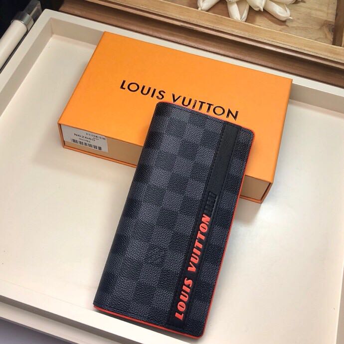 N60240, DAMIER COBALT RACE BRAZZA WALLET, LOUIS VUITTON LV WALLETS