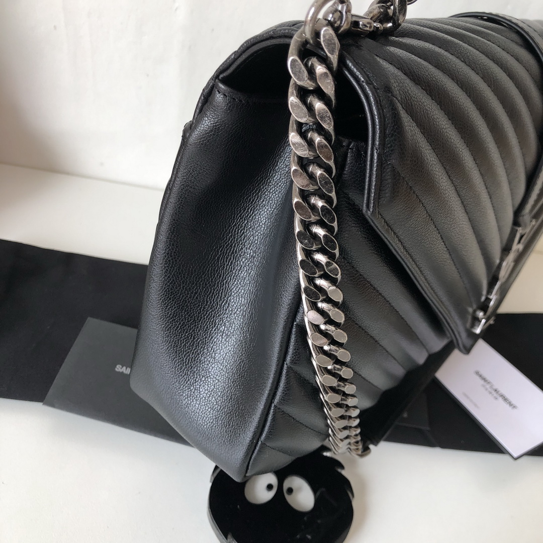 487212 CLASSIC LARGE COLLÈGE BAG  MATELASSÉ LEATHER, YSL Saint Laurent