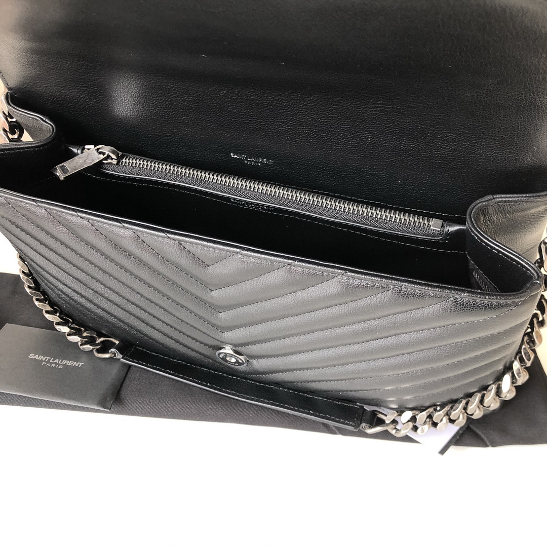 487212 CLASSIC LARGE COLLÈGE BAG  MATELASSÉ LEATHER, YSL Saint Laurent