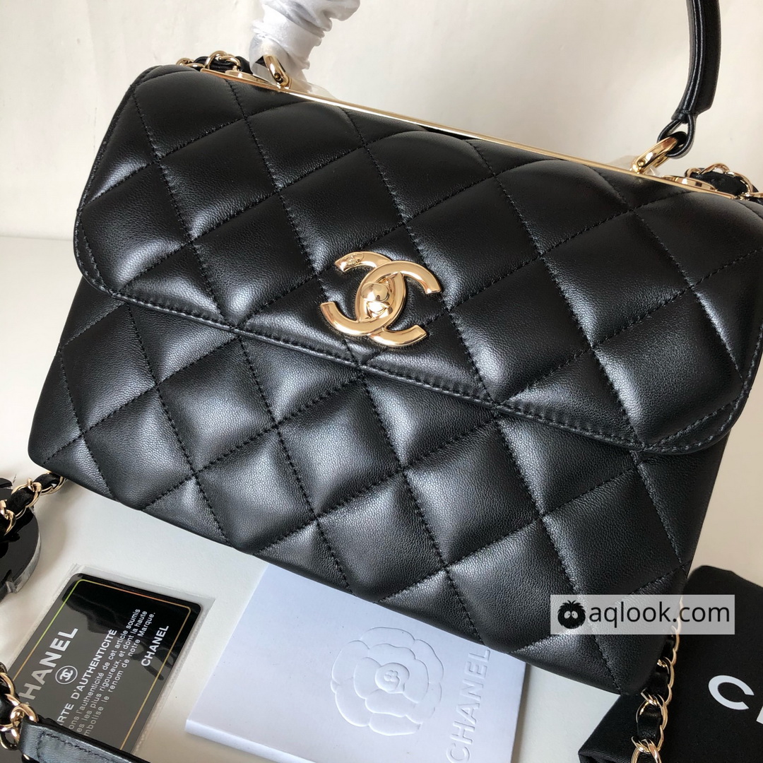 A92236, Small Flap Bag with Top Handle, CHANEL HANDBAG, 25CM