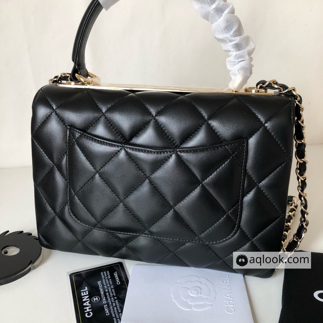 A92236, Small Flap Bag with Top Handle, CHANEL HANDBAG, 25CM