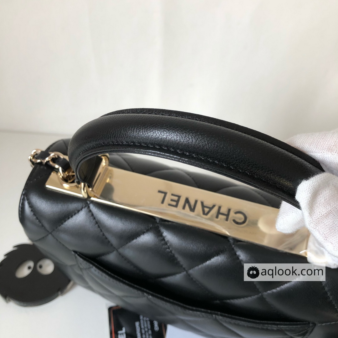 A92236, Small Flap Bag with Top Handle, CHANEL HANDBAG, 25CM