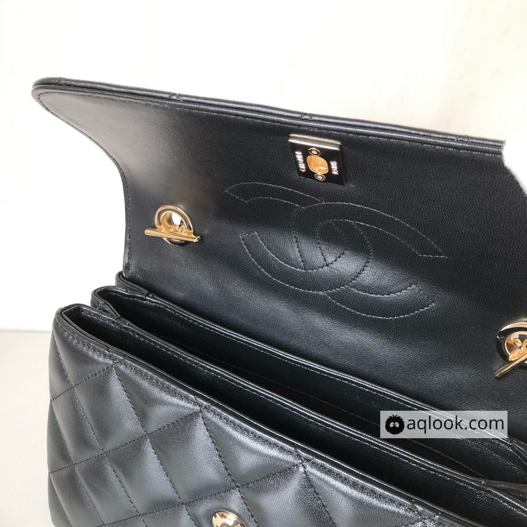 A92236, Small Flap Bag with Top Handle, CHANEL HANDBAG, 25CM