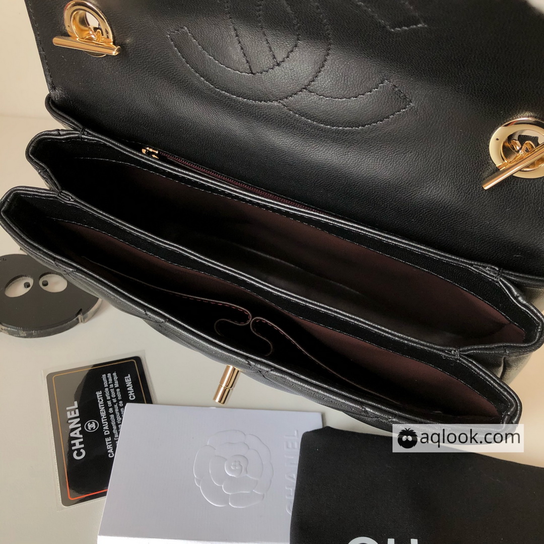 A92236, Small Flap Bag with Top Handle, CHANEL HANDBAG, 25CM