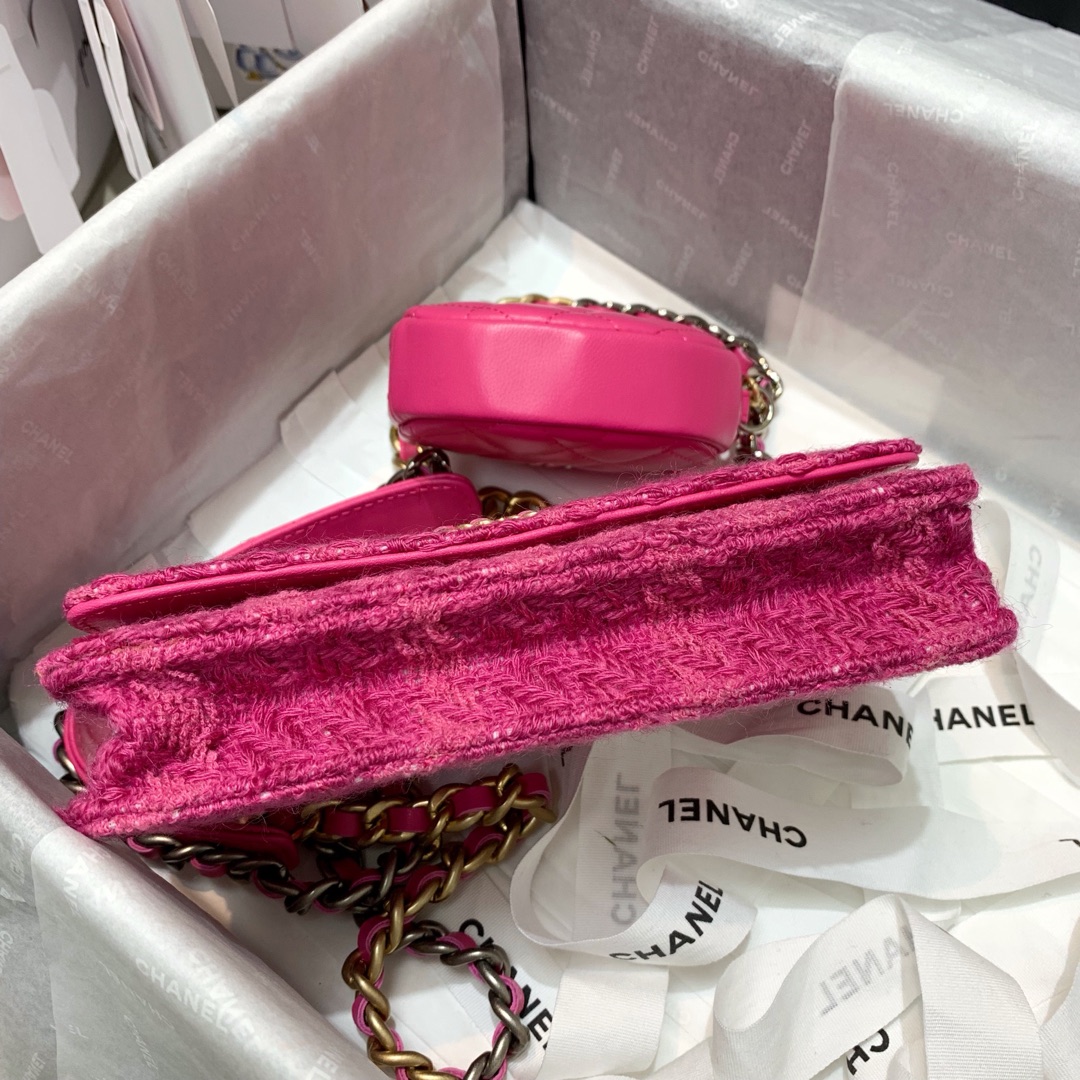 AP0985 chanel 19 wallet on chain & coin purse