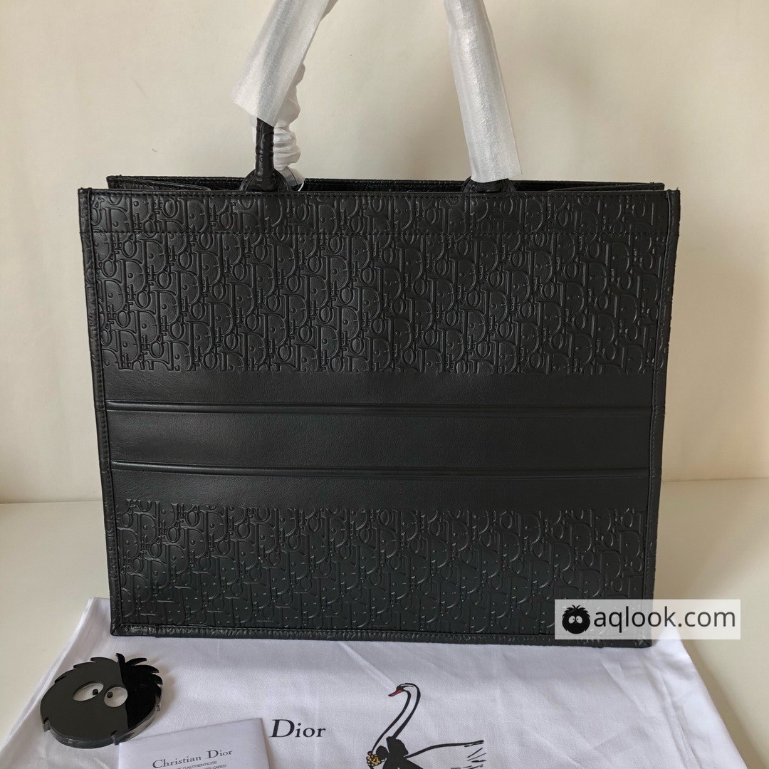 DIOR BOOK TOTE BAG IN EMBOSSED CALFSKIN
