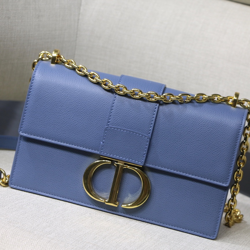  M9208 BLUSH 30 MONTAIGNE STAMPED GRAIN CALFSKIN FLAP CHAIN BAG, DIOR HANDBAG