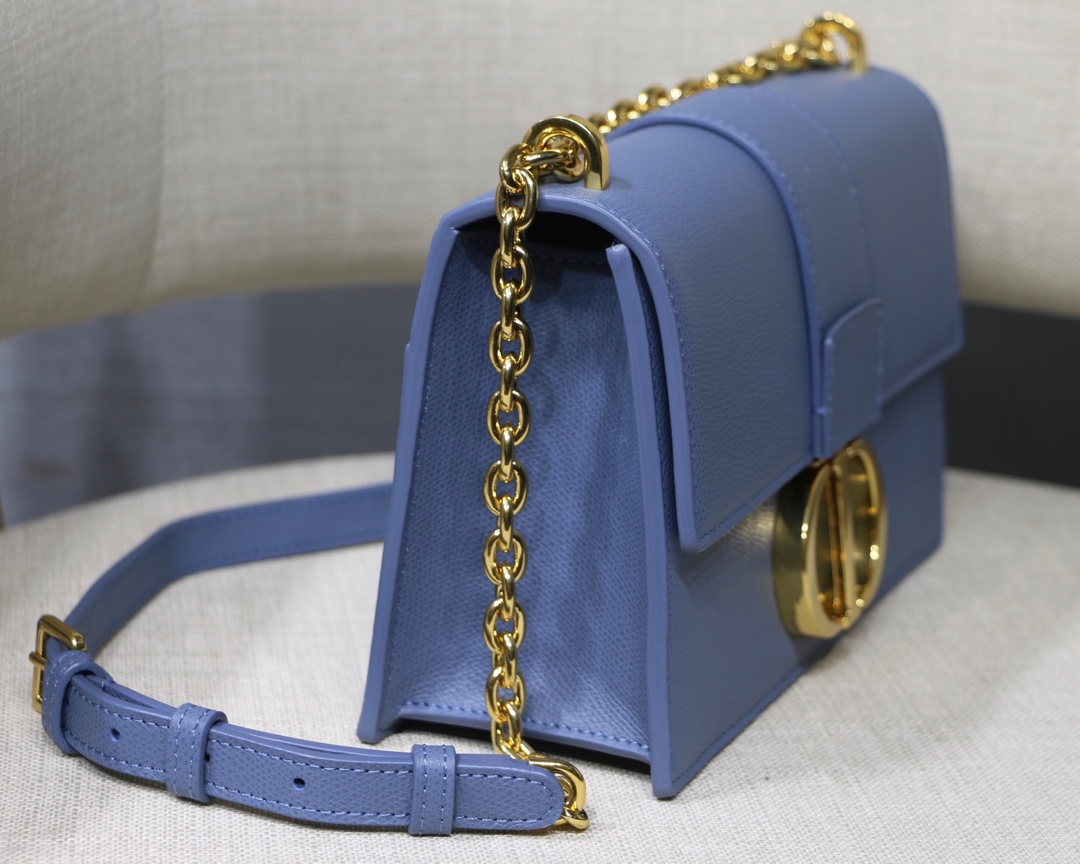  M9208 BLUSH 30 MONTAIGNE STAMPED GRAIN CALFSKIN FLAP CHAIN BAG, DIOR HANDBAG