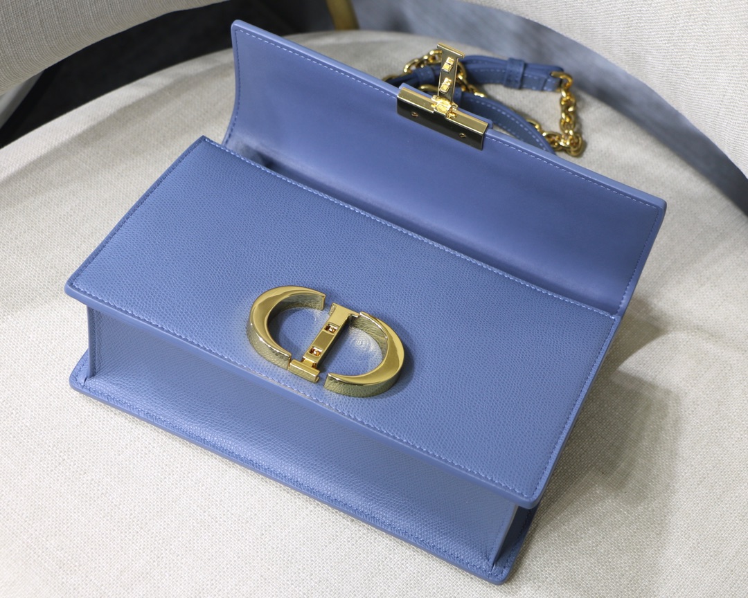  M9208 BLUSH 30 MONTAIGNE STAMPED GRAIN CALFSKIN FLAP CHAIN BAG, DIOR HANDBAG
