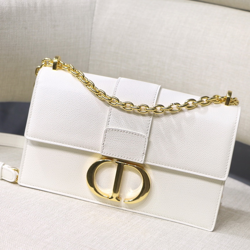  M9208 BLUSH 30 MONTAIGNE STAMPED GRAIN CALFSKIN FLAP CHAIN BAG, DIOR HANDBAG