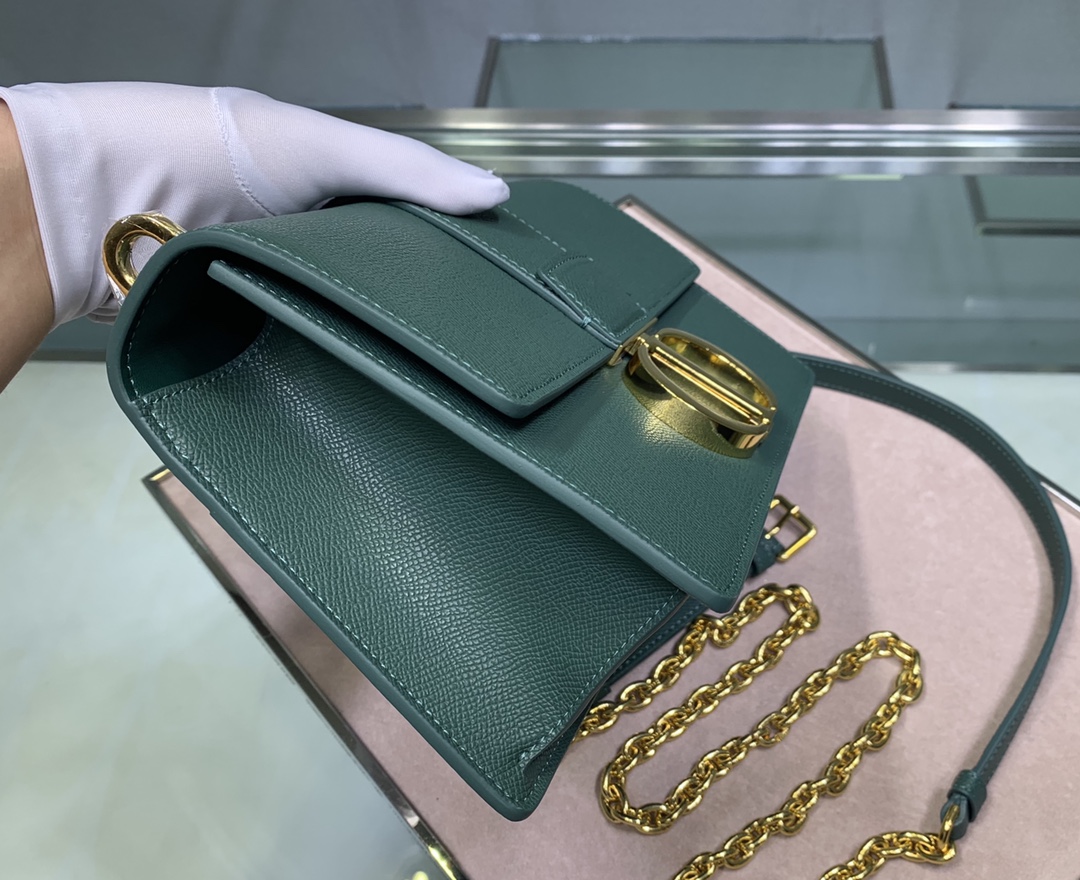  M9208 BLUSH 30 MONTAIGNE STAMPED GRAIN CALFSKIN FLAP CHAIN BAG, DIOR HANDBAG