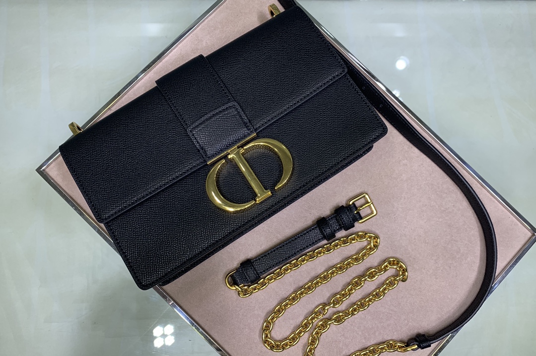  M9208 BLUSH 30 MONTAIGNE STAMPED GRAIN CALFSKIN FLAP CHAIN BAG, DIOR HANDBAG