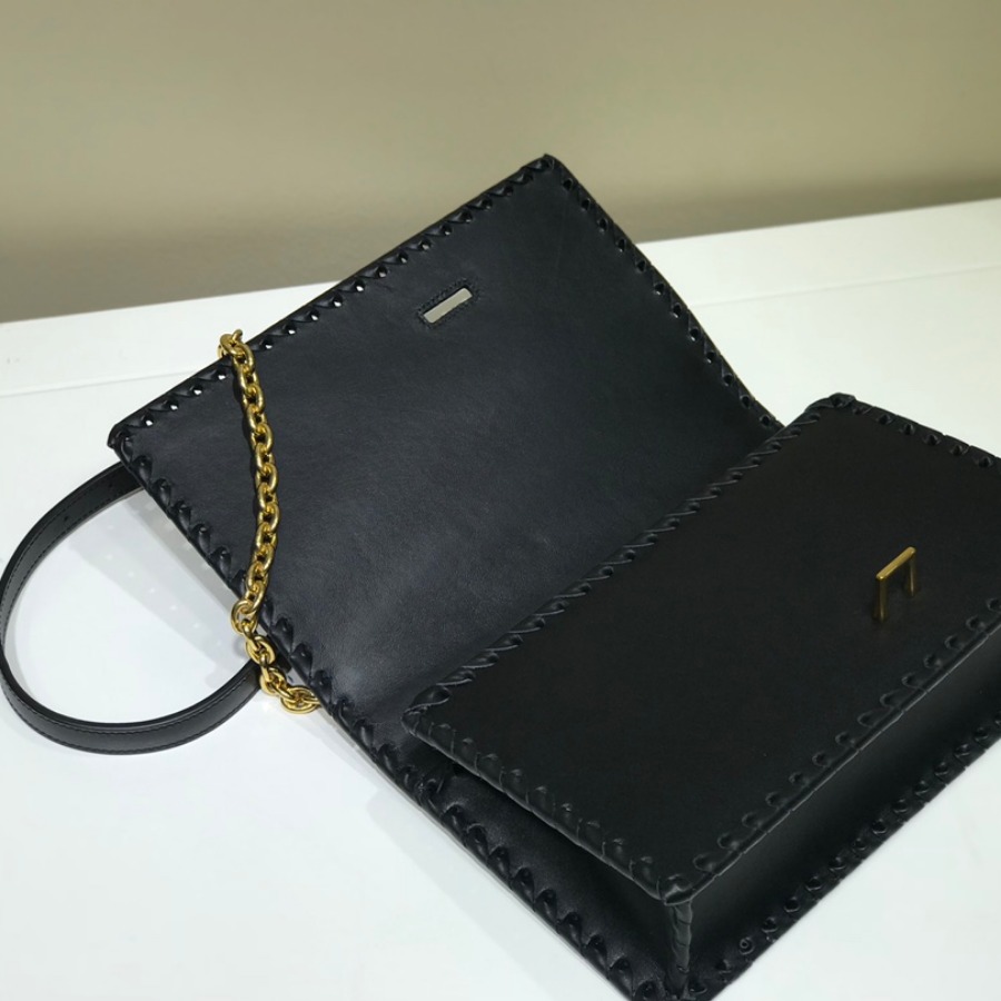  M9220 CHALK WHITE 30 MONTAIGNE THREADED EDGES CALFSKIN FLAP CHAIN BAG, DIOR HANDBAG
