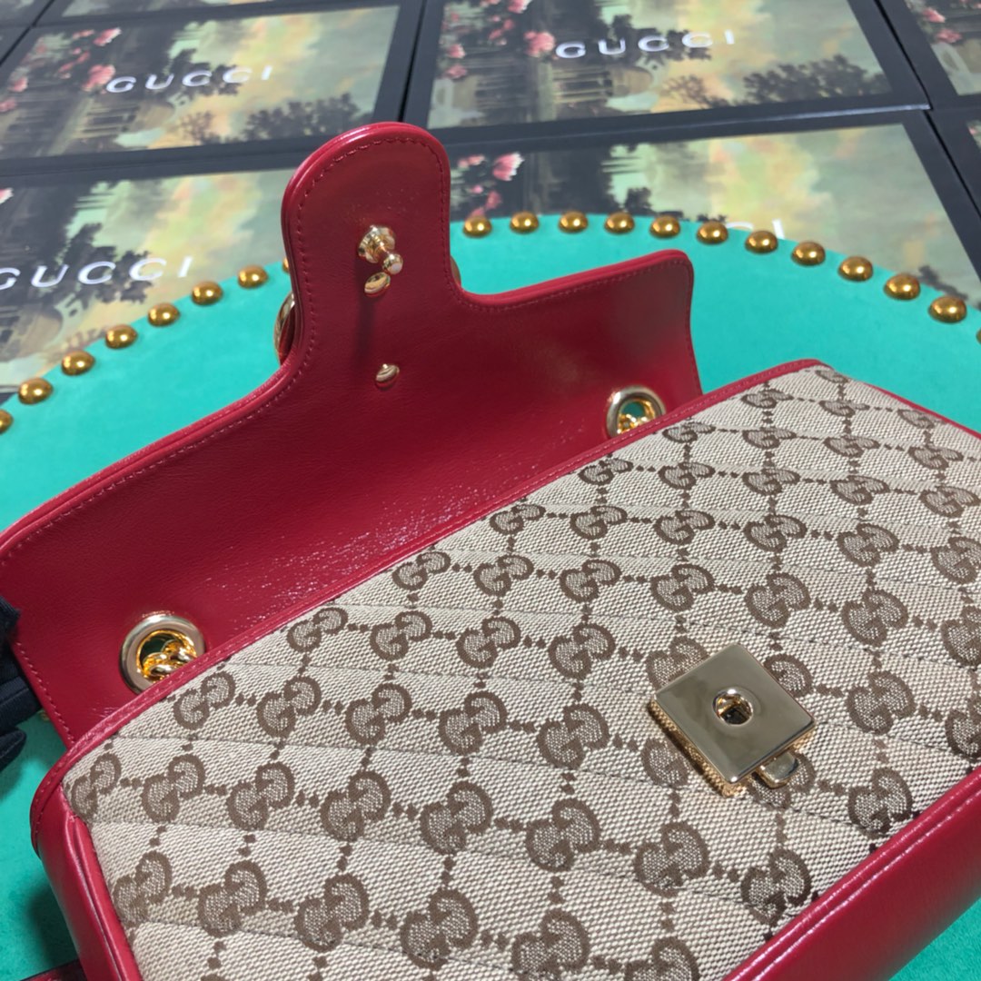 443497 Gucci GG Marmont small shoulder bag