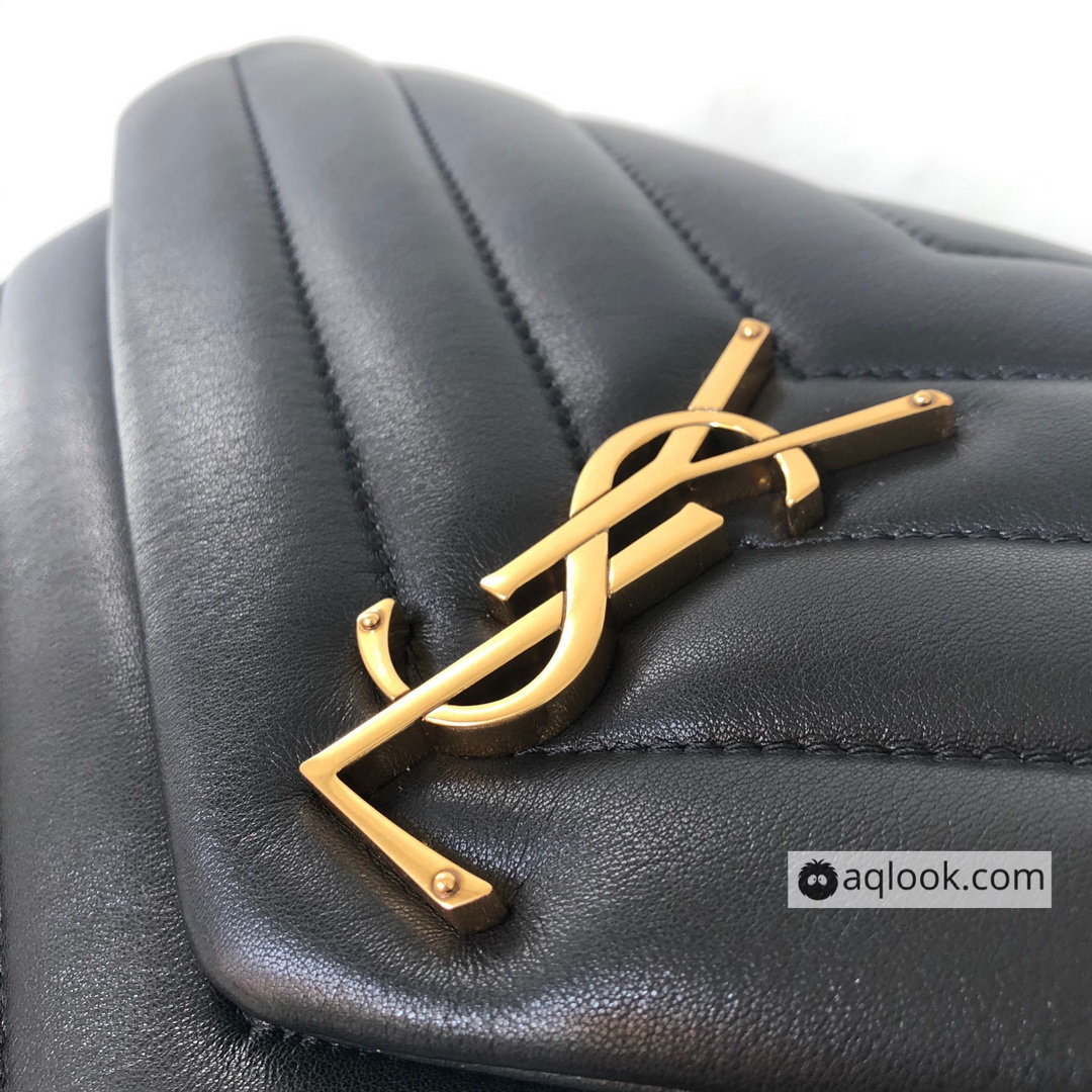 487216, YSL Saint Laurent, MEDIUM LOULOU CHAIN BAG, Y MATELASSÉ LEATHER