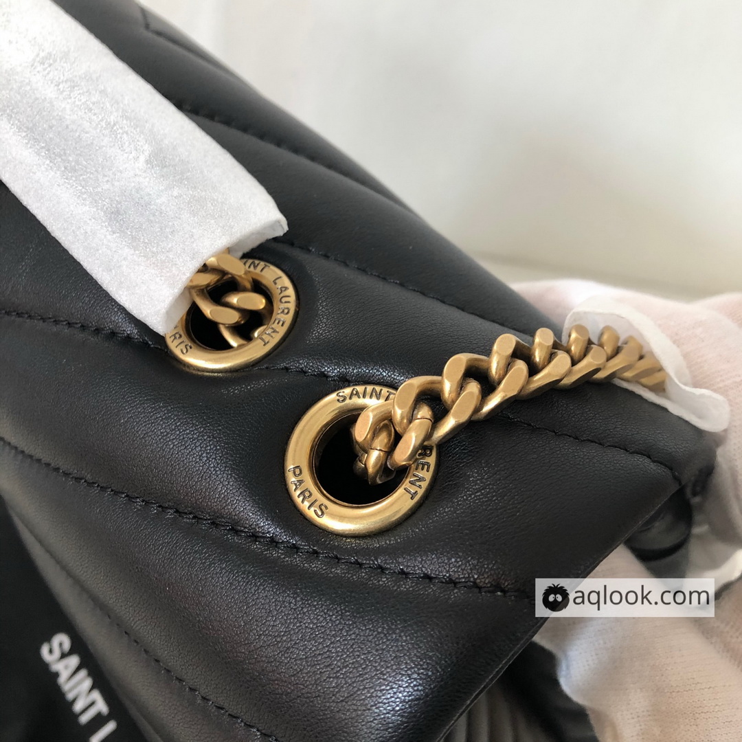 487216, YSL Saint Laurent, MEDIUM LOULOU CHAIN BAG, Y MATELASSÉ LEATHER