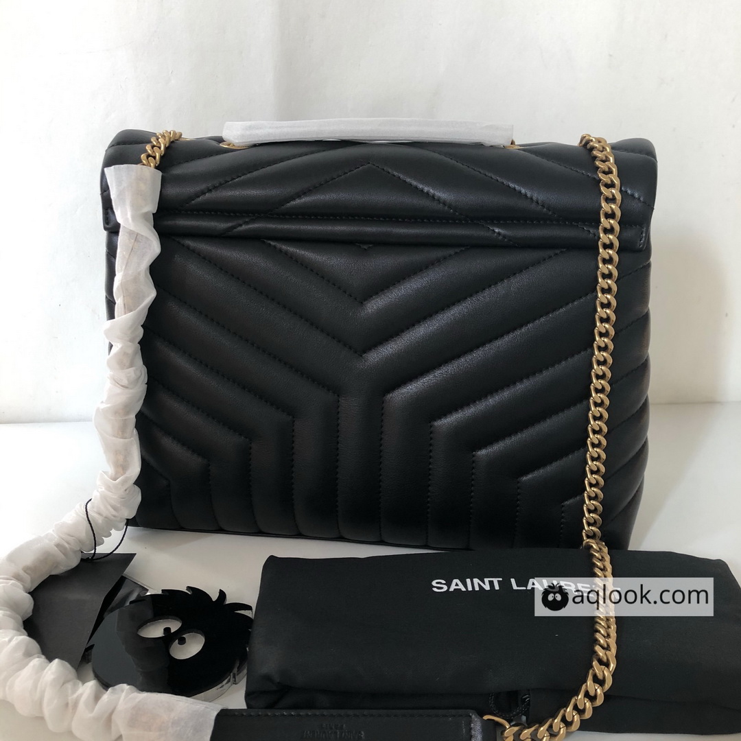 487216, YSL Saint Laurent, MEDIUM LOULOU CHAIN BAG, Y MATELASSÉ LEATHER