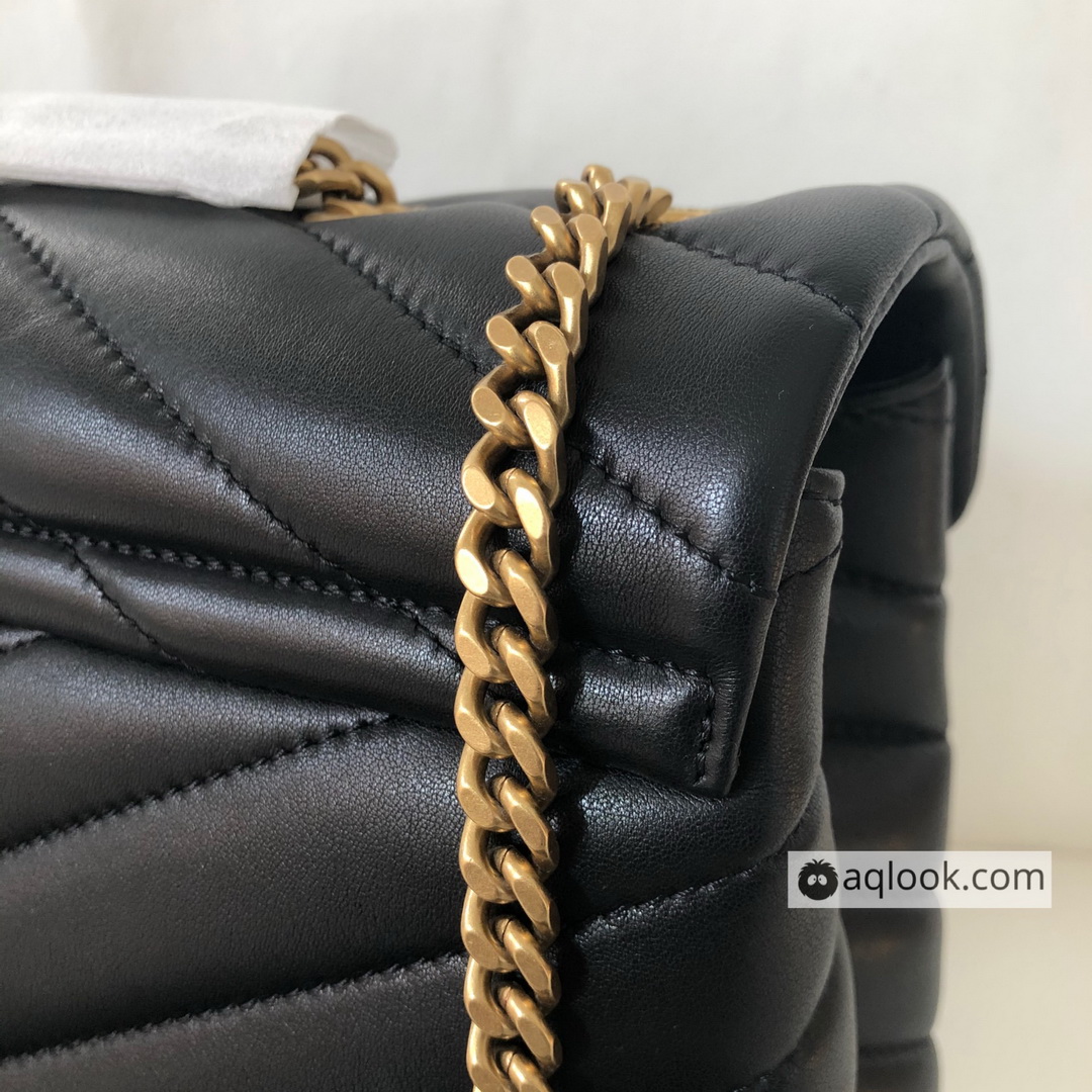 487216, YSL Saint Laurent, MEDIUM LOULOU CHAIN BAG, Y MATELASSÉ LEATHER