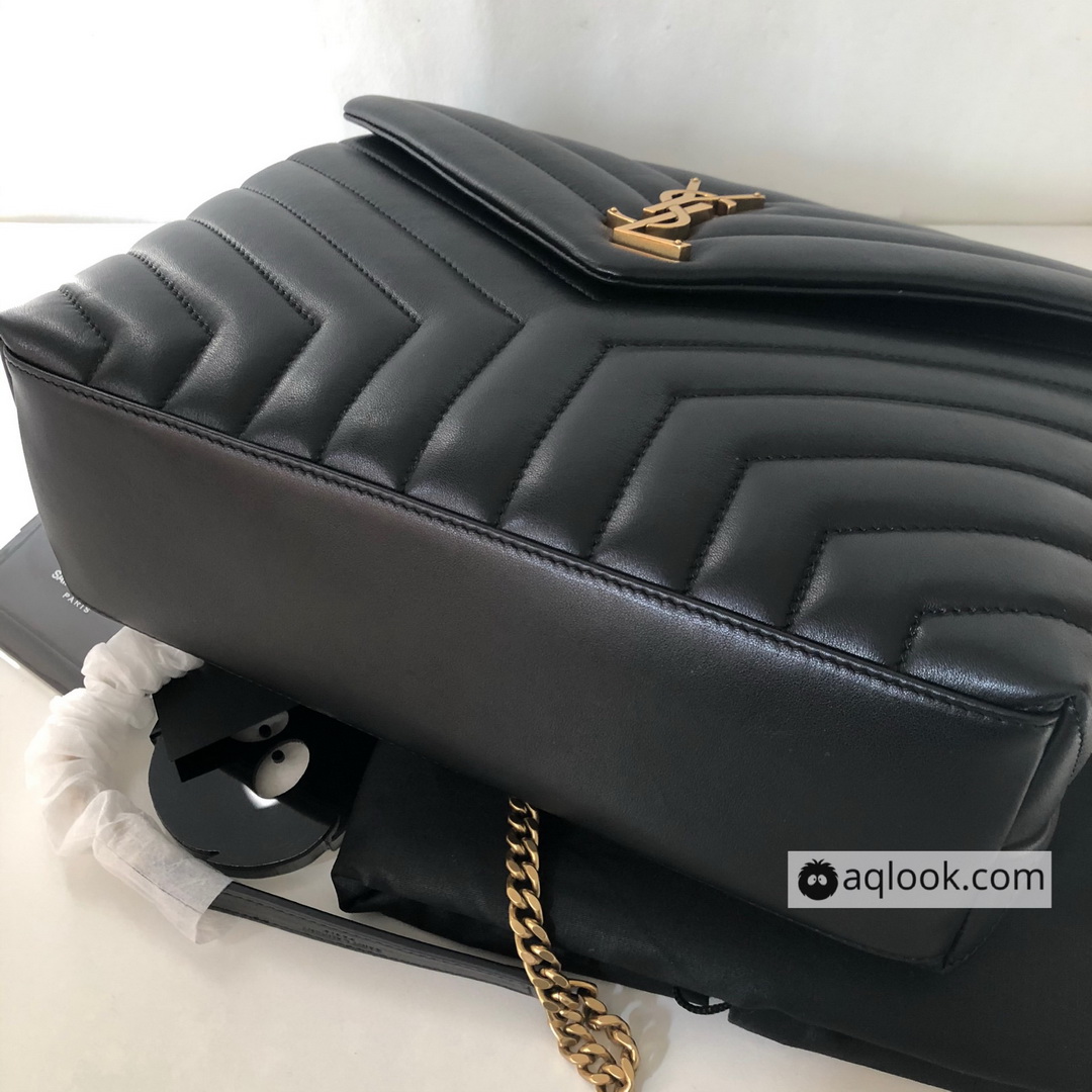 487216, YSL Saint Laurent, MEDIUM LOULOU CHAIN BAG, Y MATELASSÉ LEATHER