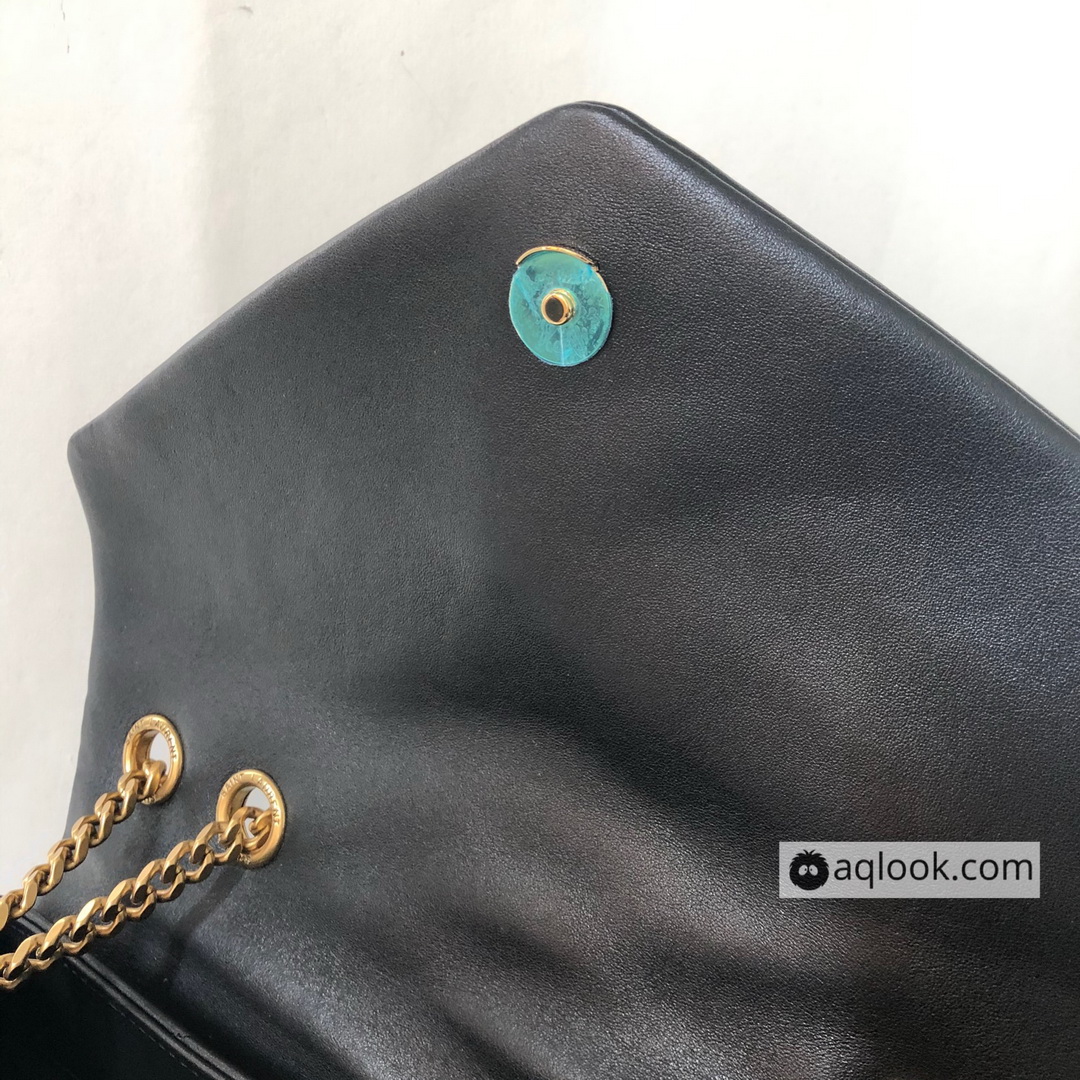 487216, YSL Saint Laurent, MEDIUM LOULOU CHAIN BAG, Y MATELASSÉ LEATHER