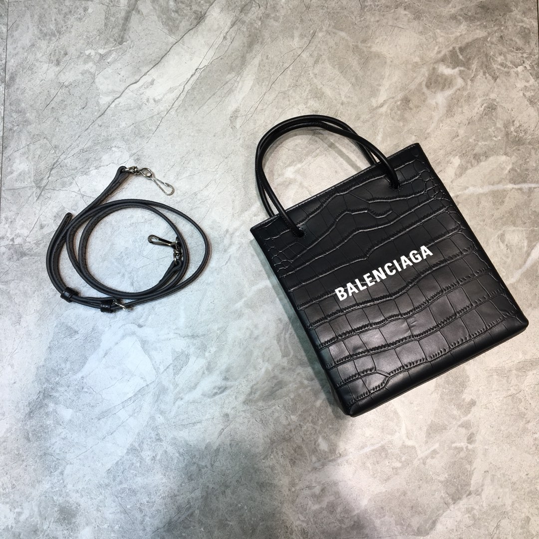 SHOPPING TOTE XXS, Small natural grain calfskin shopping bag with marquetry logo, BALENCIAGA HANDBAGS