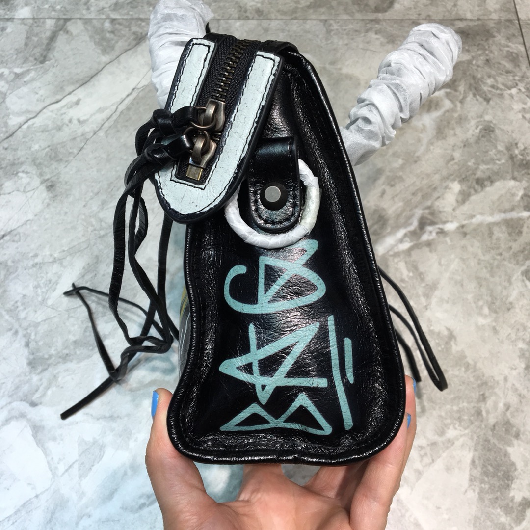 CLASSIC MINI CITY GRAFFITI, BALENCIAGA HANDBAGS