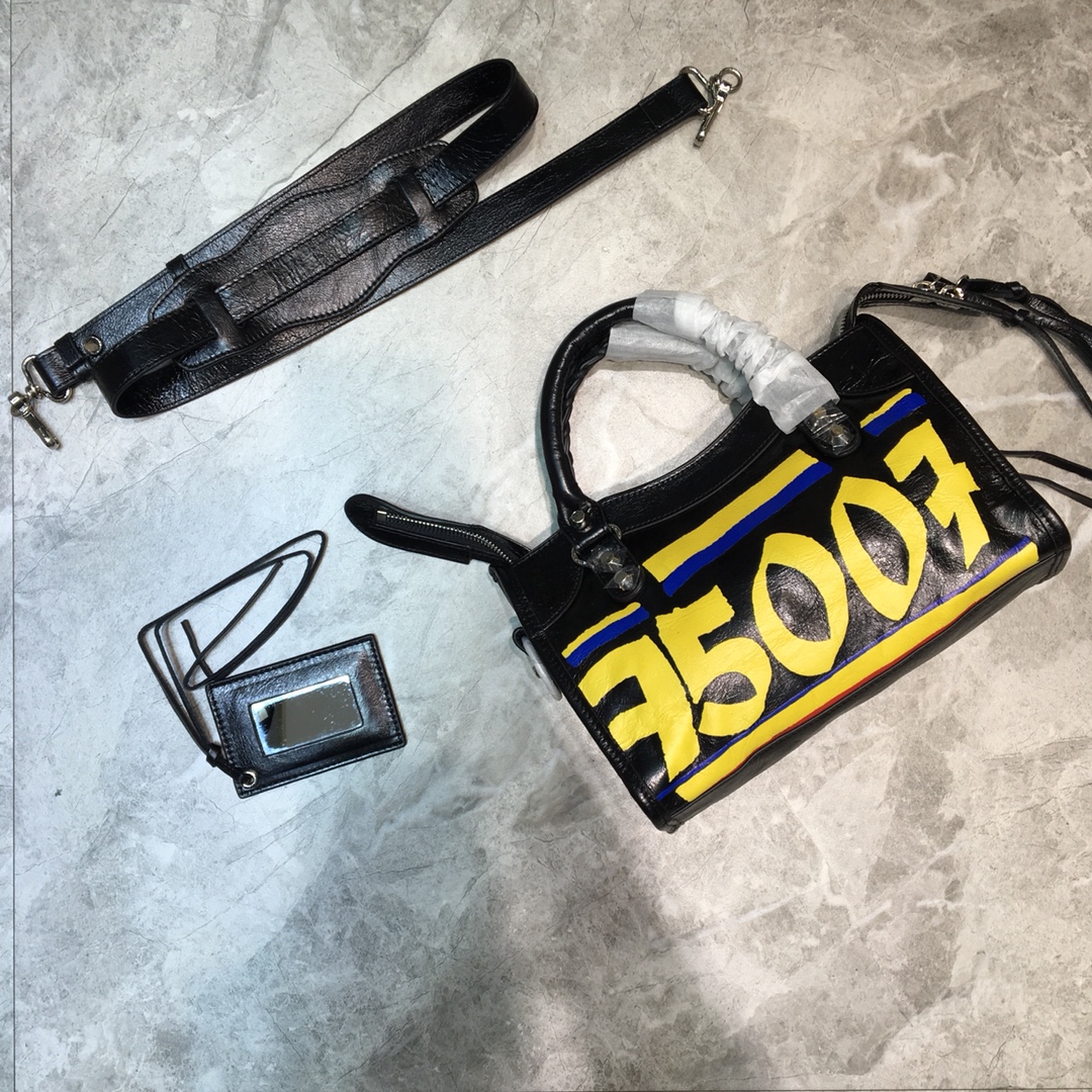 CLASSIC MINI CITY GRAFFITI, BALENCIAGA HANDBAGS