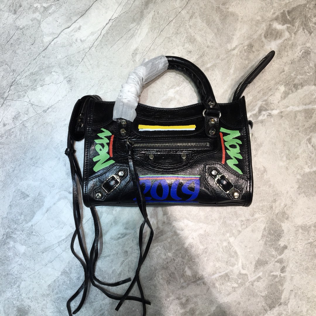 CLASSIC MINI CITY GRAFFITI, BALENCIAGA HANDBAGS