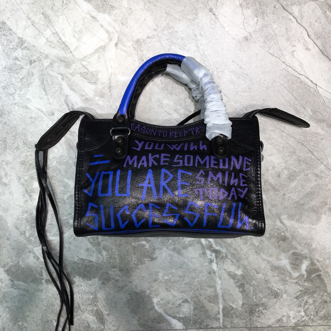 CLASSIC MINI CITY GRAFFITI, BALENCIAGA HANDBAGS