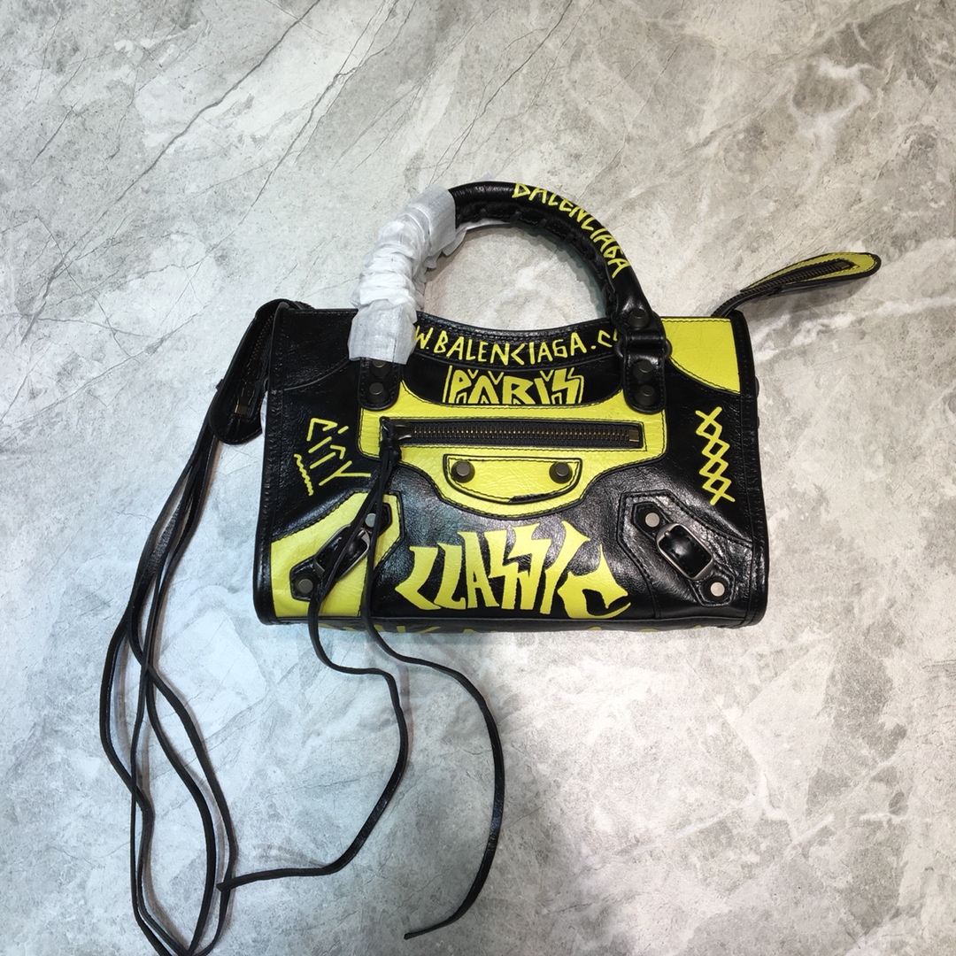 CLASSIC MINI CITY GRAFFITI, BALENCIAGA HANDBAGS