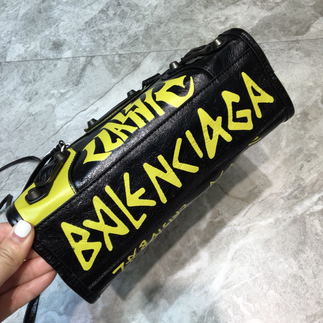 CLASSIC MINI CITY GRAFFITI, BALENCIAGA HANDBAGS