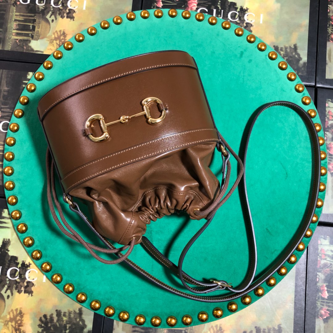 602118 Gucci 1955 Horsebit bucket bag