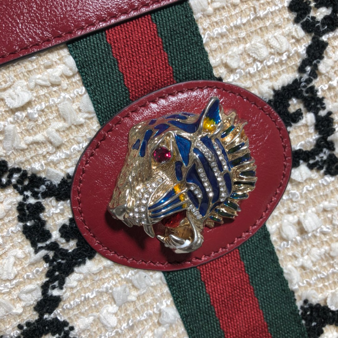 537219, Gucci LargeGG Tweed Tote, GUCCI Handbags