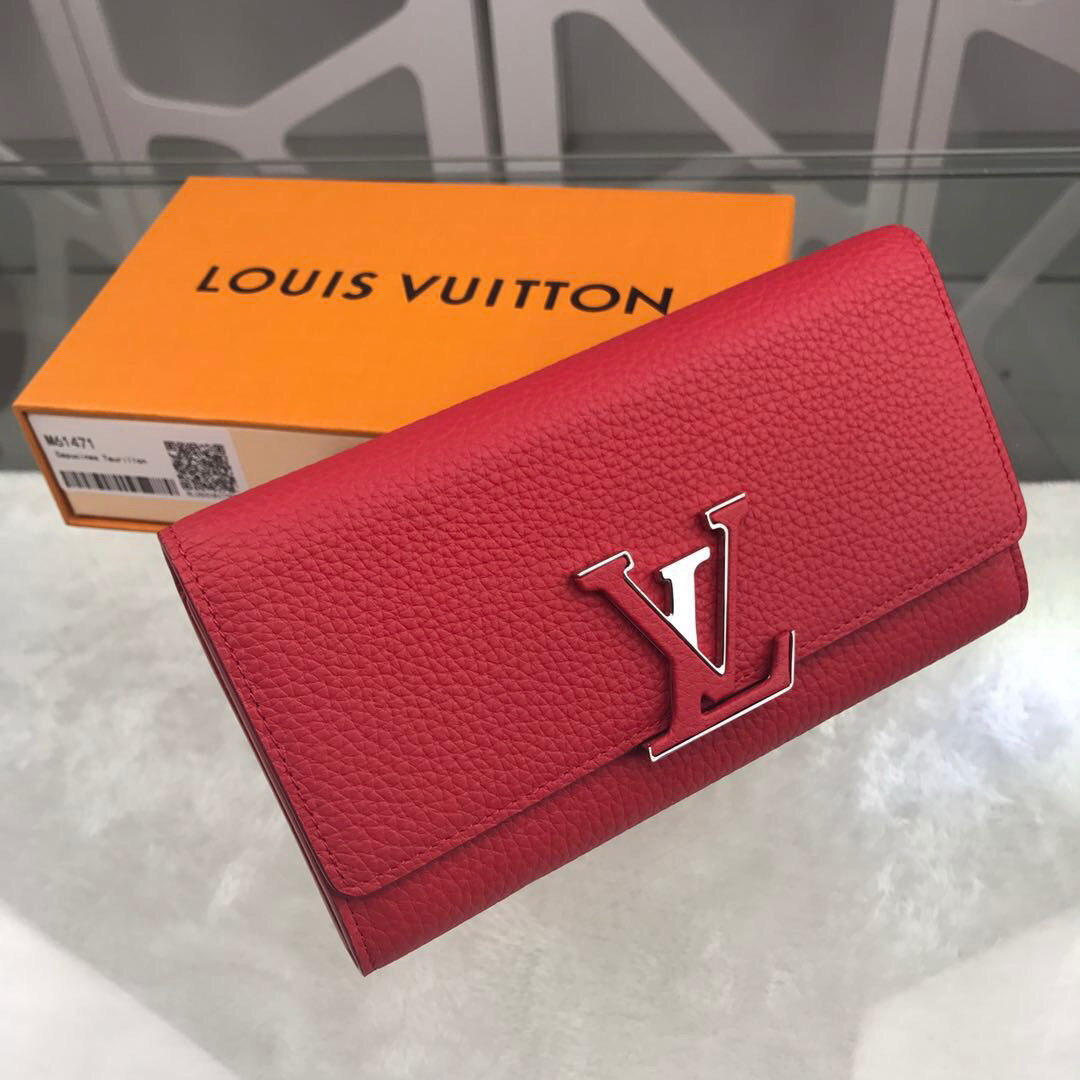 M61471 CAPUCINES WALLET, LOUIS VUITTON WALLETS