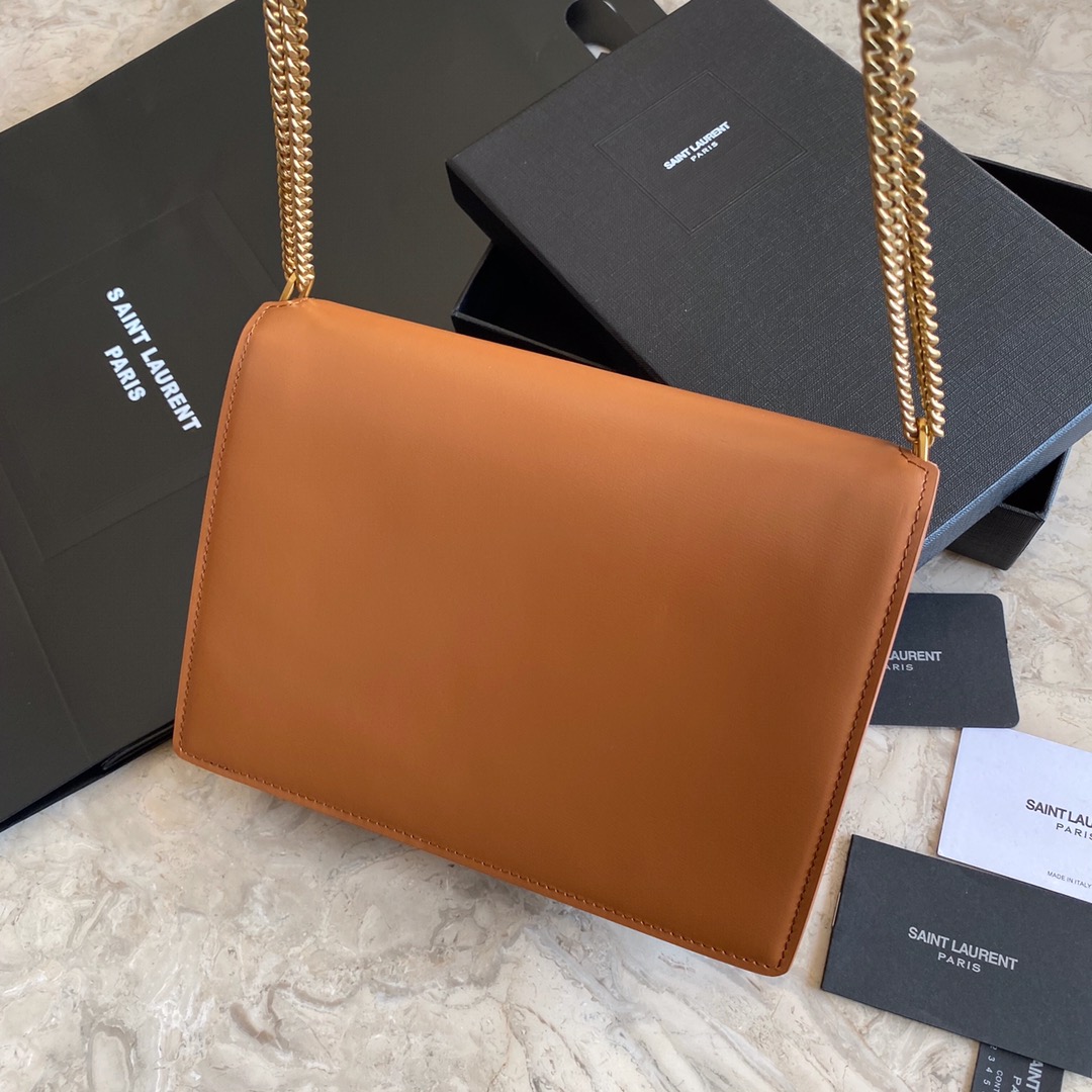 532750, CASSANDRA MONOGRAM CLASP BAG IN SMOOTH LEATHER AND SUEDE, YSL Saint Laurent