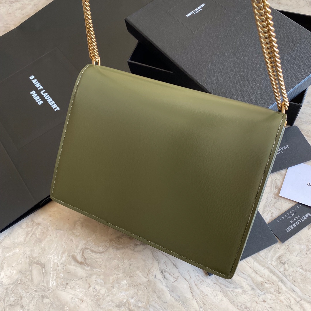 532750, CASSANDRA MONOGRAM CLASP BAG IN SMOOTH LEATHER AND SUEDE, YSL Saint Laurent