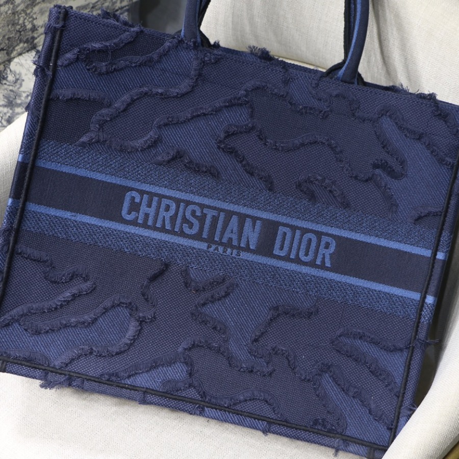 CAMOUFLAGE EMBROIDERED DIOR BOOK TOTE