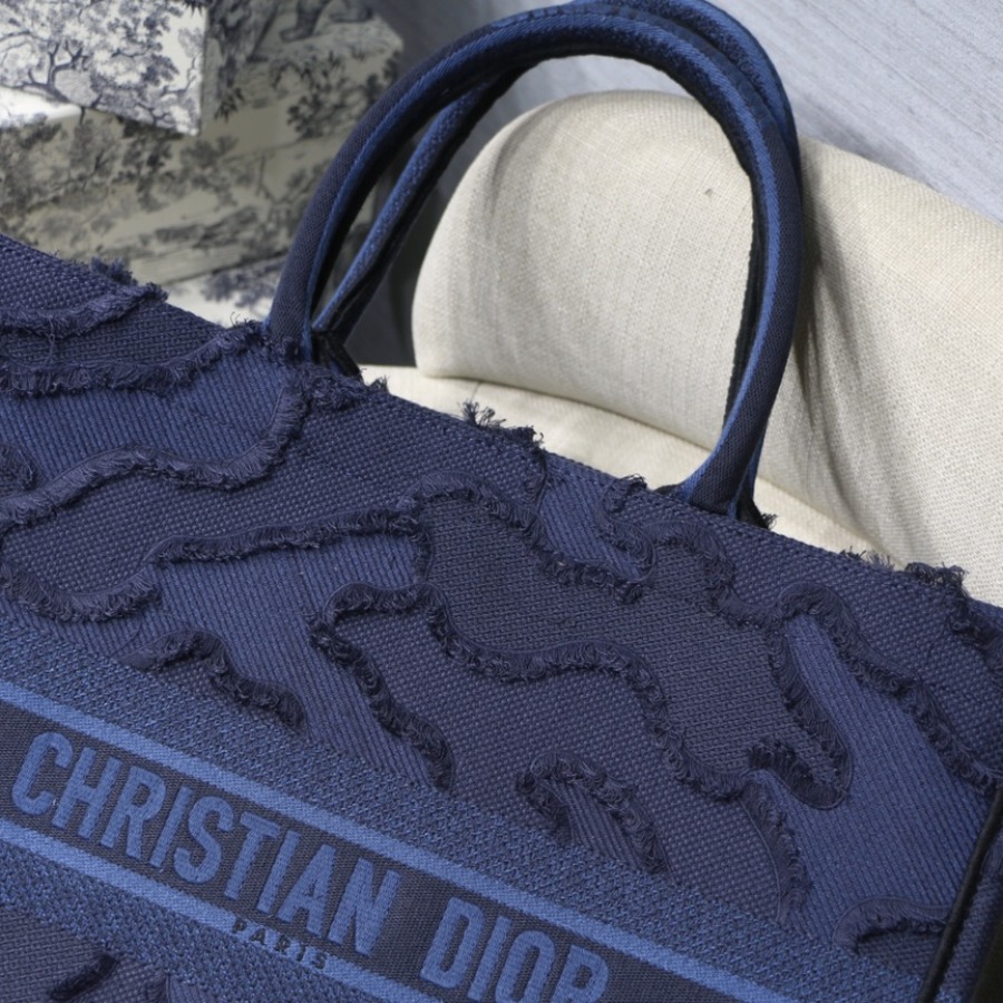 CAMOUFLAGE EMBROIDERED DIOR BOOK TOTE