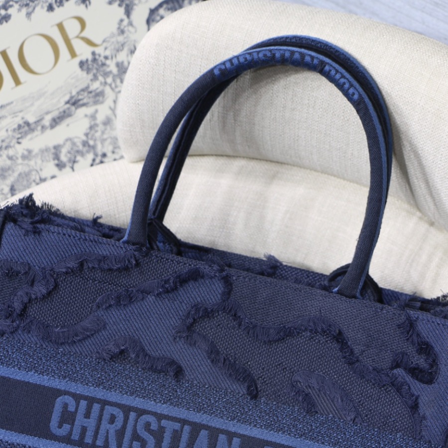 SMALL CAMOUFLAGE EMBROIDERED DIOR BOOK TOTE