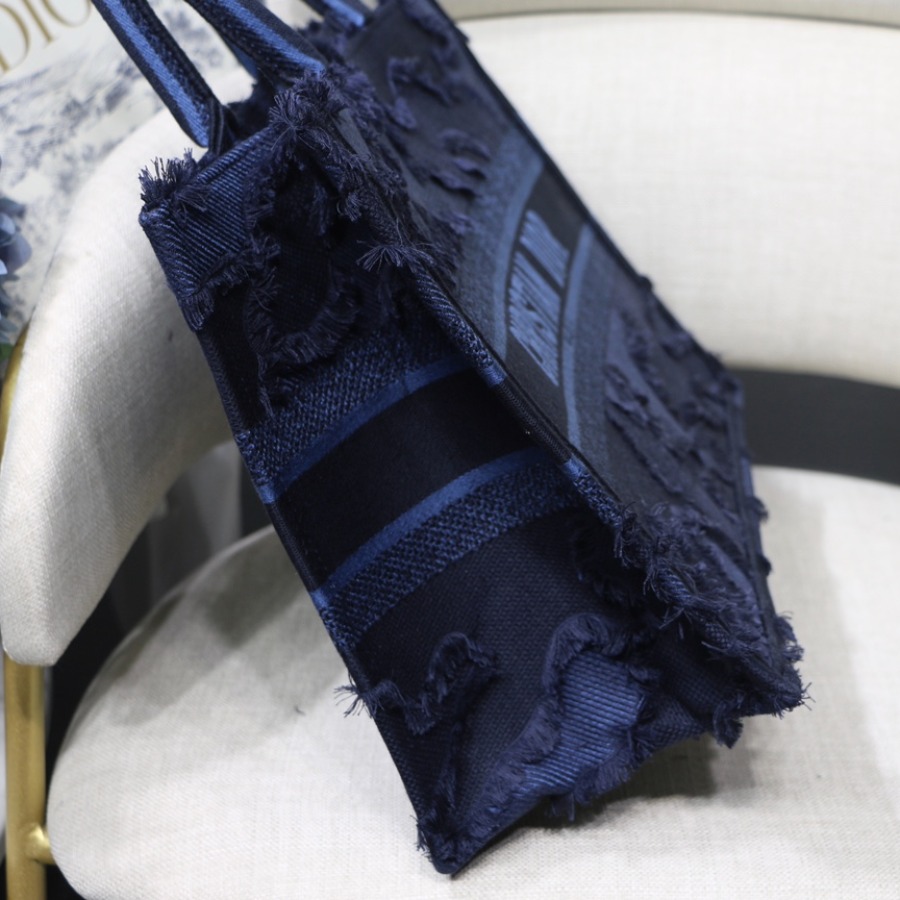 SMALL CAMOUFLAGE EMBROIDERED DIOR BOOK TOTE