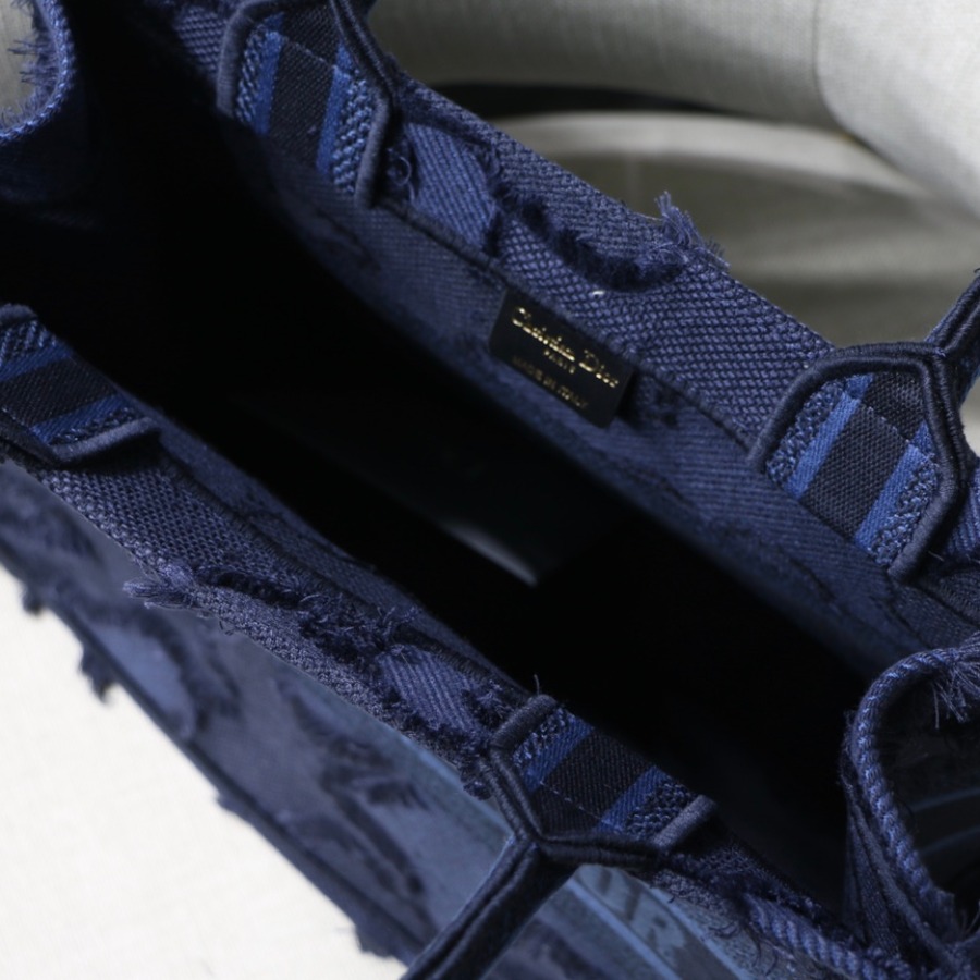SMALL CAMOUFLAGE EMBROIDERED DIOR BOOK TOTE