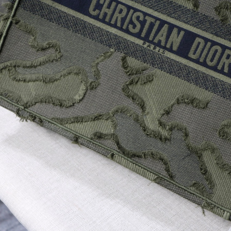 CAMOUFLAGE EMBROIDERED DIOR BOOK TOTE