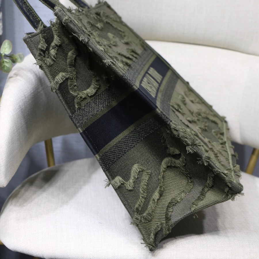 CAMOUFLAGE EMBROIDERED DIOR BOOK TOTE