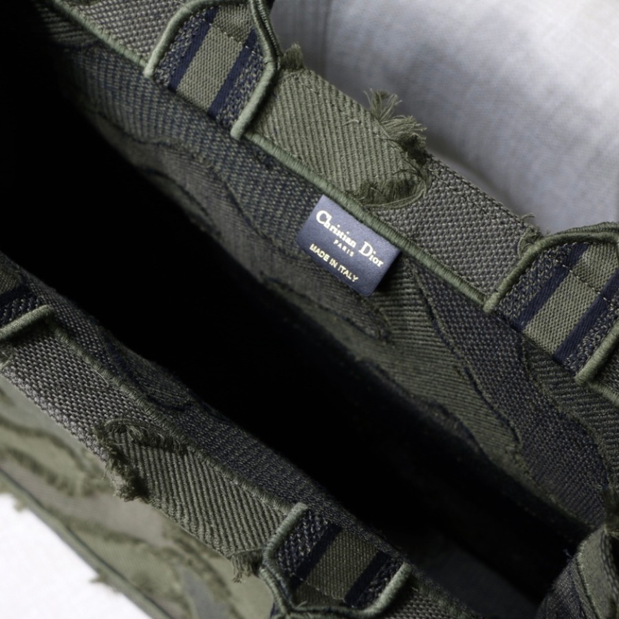 CAMOUFLAGE EMBROIDERED DIOR BOOK TOTE