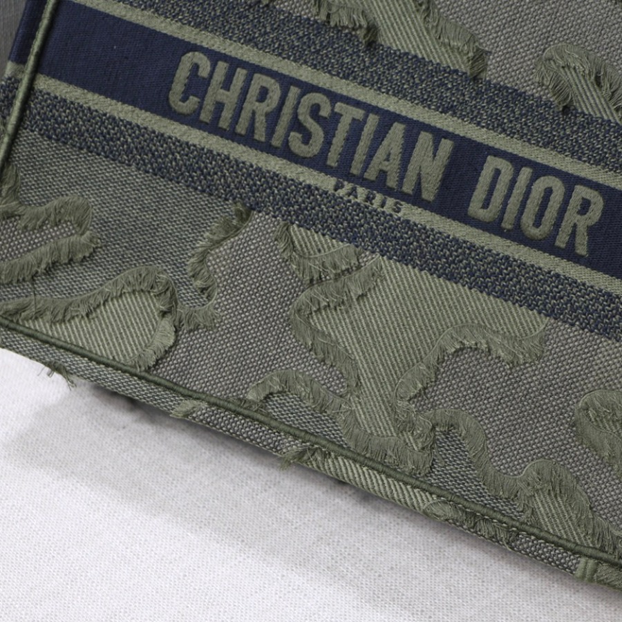 SMALL CAMOUFLAGE EMBROIDERED DIOR BOOK TOTE