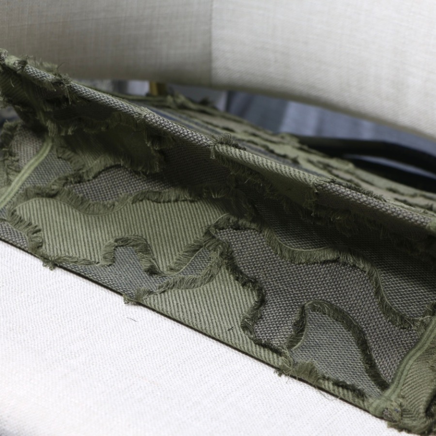 SMALL CAMOUFLAGE EMBROIDERED DIOR BOOK TOTE