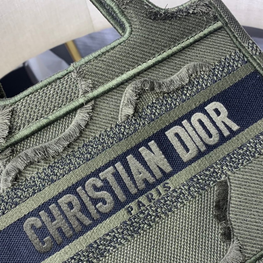 CAMOUFLAGE EMBROIDERED MINI DIOR BOOK TOTE
