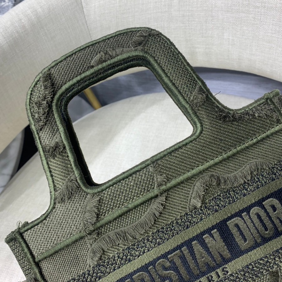 CAMOUFLAGE EMBROIDERED MINI DIOR BOOK TOTE